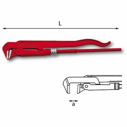 305 N Трубный ключ шведской модели со стандартными губками, длина 330 мм., USAG (Италия)
