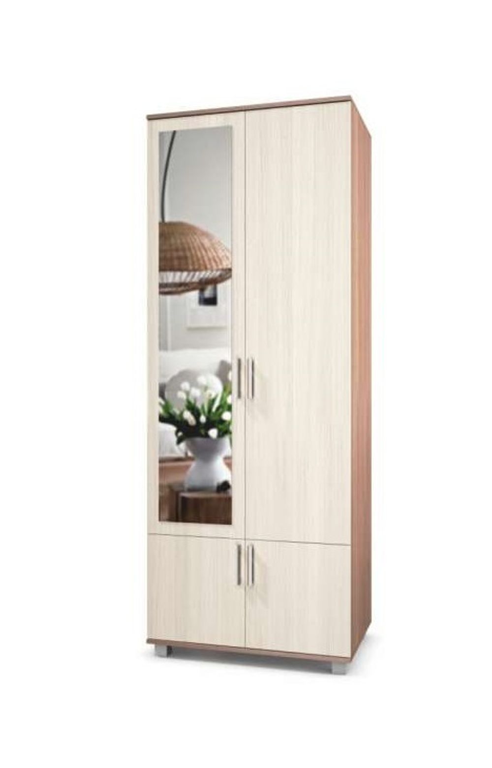 Шкаф двухстворчатый "Карина" К22 (ясень шимо темный\ясень шимо свелый), ЛДСП, MODERN, г. Ижевск