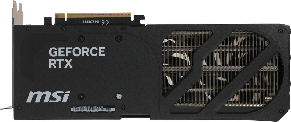 Видеокарта MSI NVIDIA  GeForce RTX 5070 RTX 5070 12G SHADOW 3X OC 12ГБ Shadow 3X, GDDR7, OC,  Ret