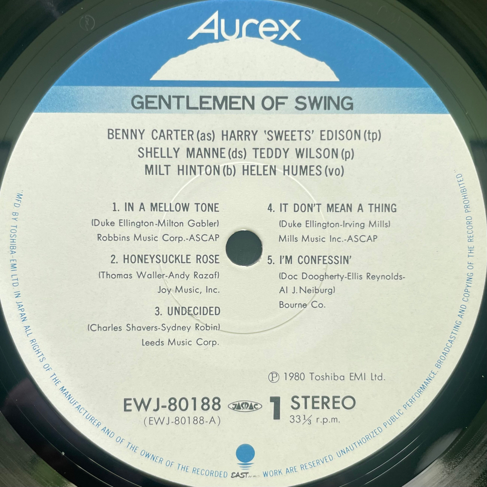 Сборник Aurex Jazz Festival '80 - Gentlemen Of Swing (Япония 1980г.)