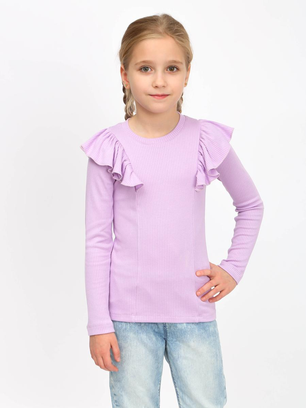 Джемпер для девочек "Стрекоза-3" сиреневый, р.128 (Ивашка)
