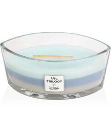 Вязаный плед, ароматическая свеча трилогия эллипс, WoodWick