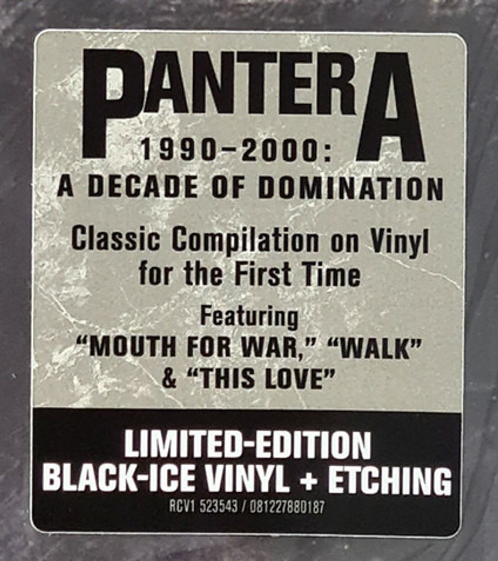 Pantera. 1990-2000. Decade Of Domination. Limited Black Ice Transparent (2 LP)