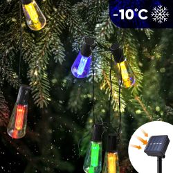 Садовая гирлянда ЭРА ERAGS012-04 на солнечной батарее мультиколор 10 LED 3,8 м | Садовые декоративные светильники