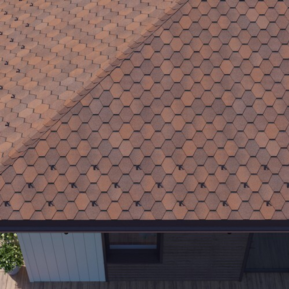 Черепица битумная гибкая Tegola BUSINESS UNICA VENETO Marrone 423