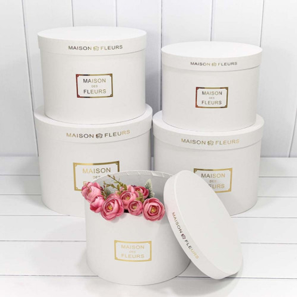 Коробка 32х24.5 см Набор 5 шт "Maison des fleurs" (Белый)