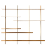 Стеллаж настенный из массива дуба Берг 3