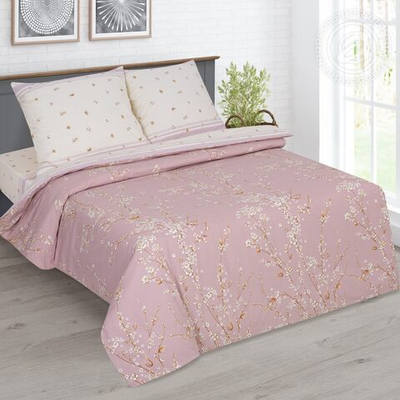 Постельное белье поплин 1,5 спальное Сакура 900 АРТПОСТЕЛЬ