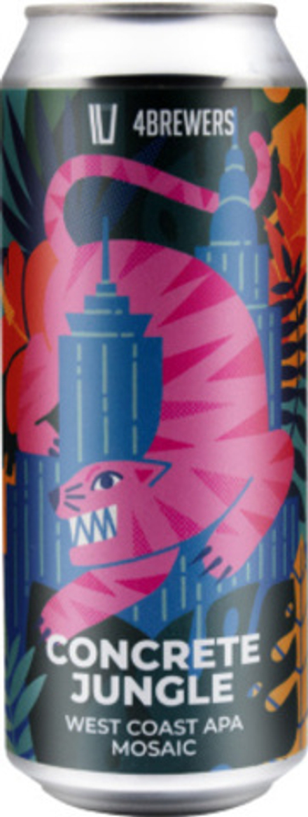 Пиво Четыре Пивовара Конкрит Джангл Стрейт / 4 Brewers Concrete Jungle Strata 0.5 - банка