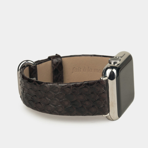 Ремешок для Apple Watch 40/41mm Classic из кожи питона темно-коричневого цвета