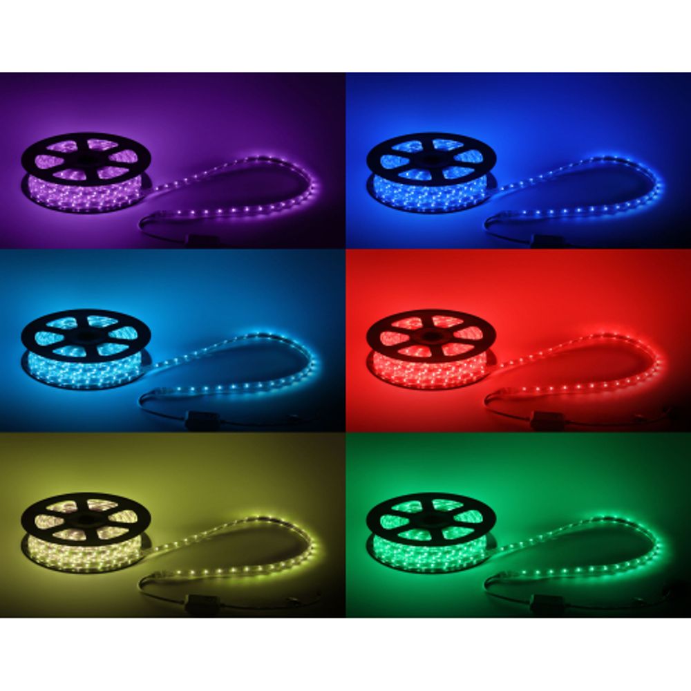 Светодиодная лента ЭРА LS5050-7,2-30-220-RGB-IP67-20m многоцветная | Светодиодные ленты 220В и аксессуары