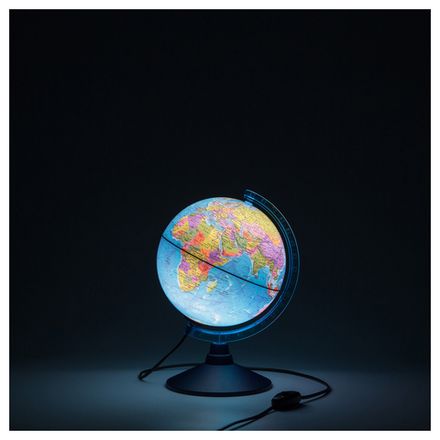 Глобус Земли настольный политический с подсветкой, интерактивный+ очки виртуал, диаметр 25см, Глобен
