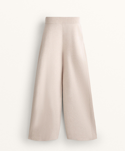 OYSHO Прямые брюки с резинкой по бокам, каменный