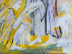 Гигошвили И. Иллюстрация к I и II Книгам Царств. Бумага, масляная пастель. 2020.