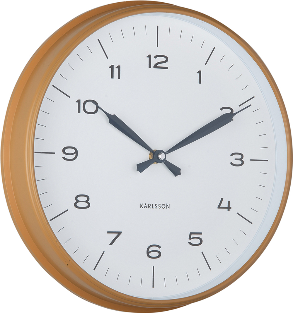 Настенные часы Karlsson Modern Factory, пластик, 30 см, оранжевые