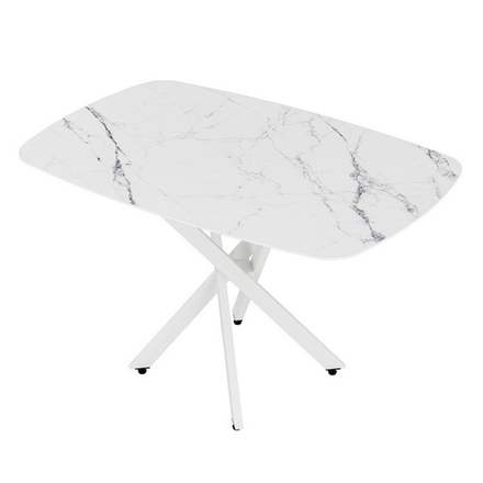Стол Оникс подстолье кросс белый Ст-ца мрамор белый (белая)
