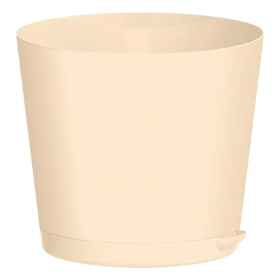 Горшок для цветов Oregano D160 мм, 2л с прикорневым поливом (светло-бежевый)