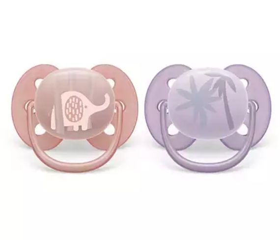 Əmzik\ ultrasoft soother, 0-6m, deco girl, 2-pack