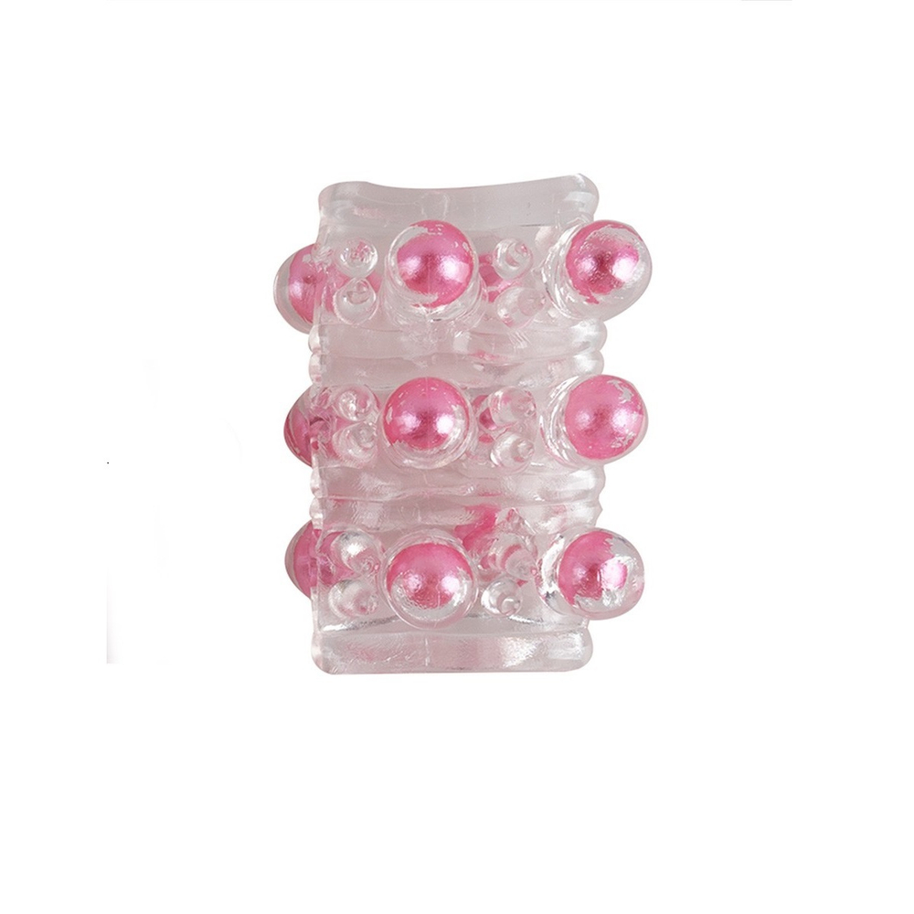 Насадка с шипиками и шариками Cock Ring 4,5 см