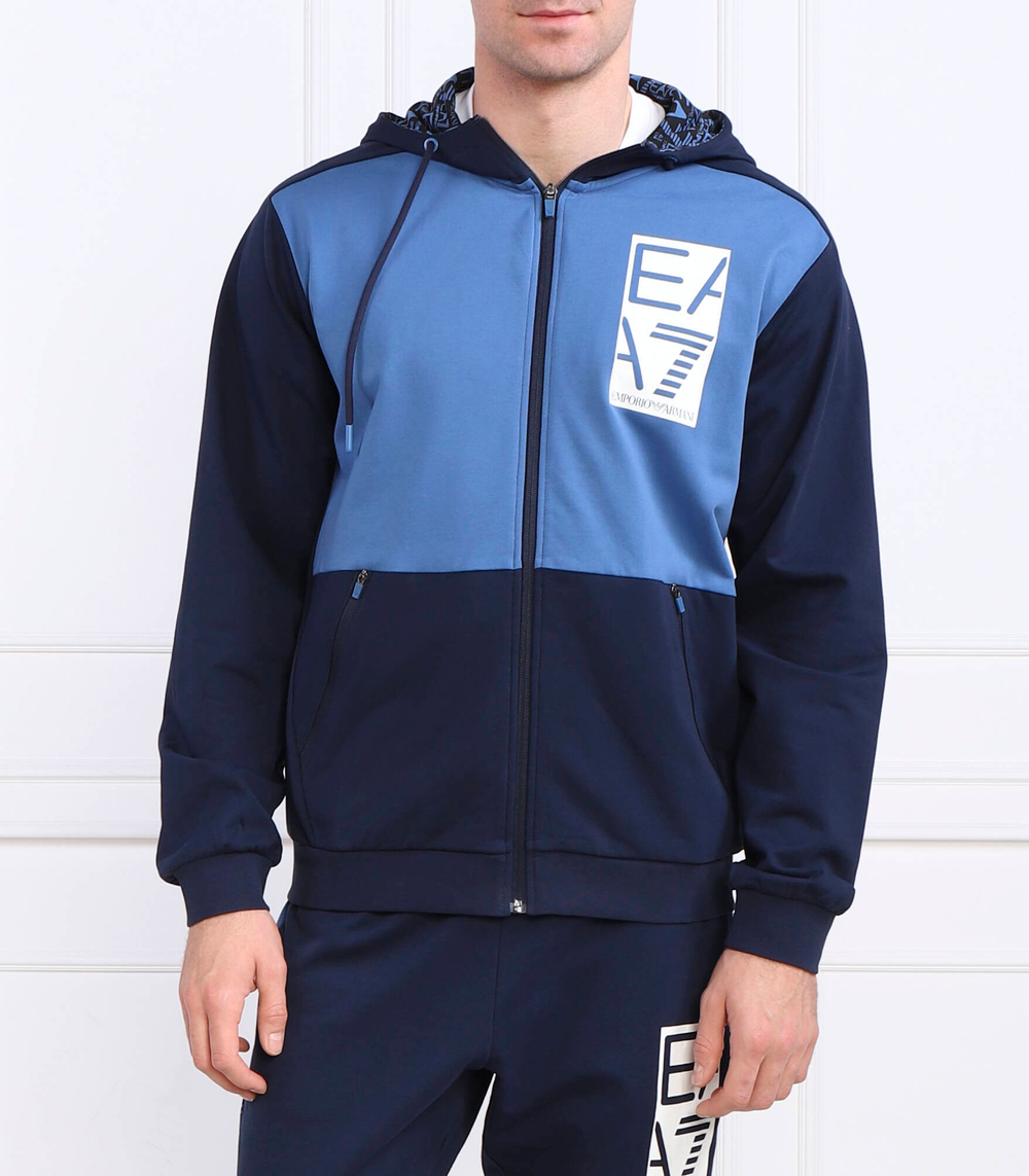 Худи EA7 - голубой(3RPM55 PJ05Z)