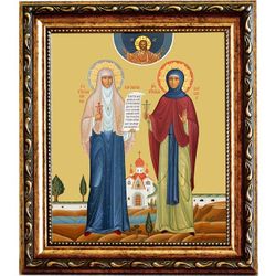 Елисавета Феодоровна и Варвара Алапаевская (Яковлева) преподобномученицы. Икона на холсте.