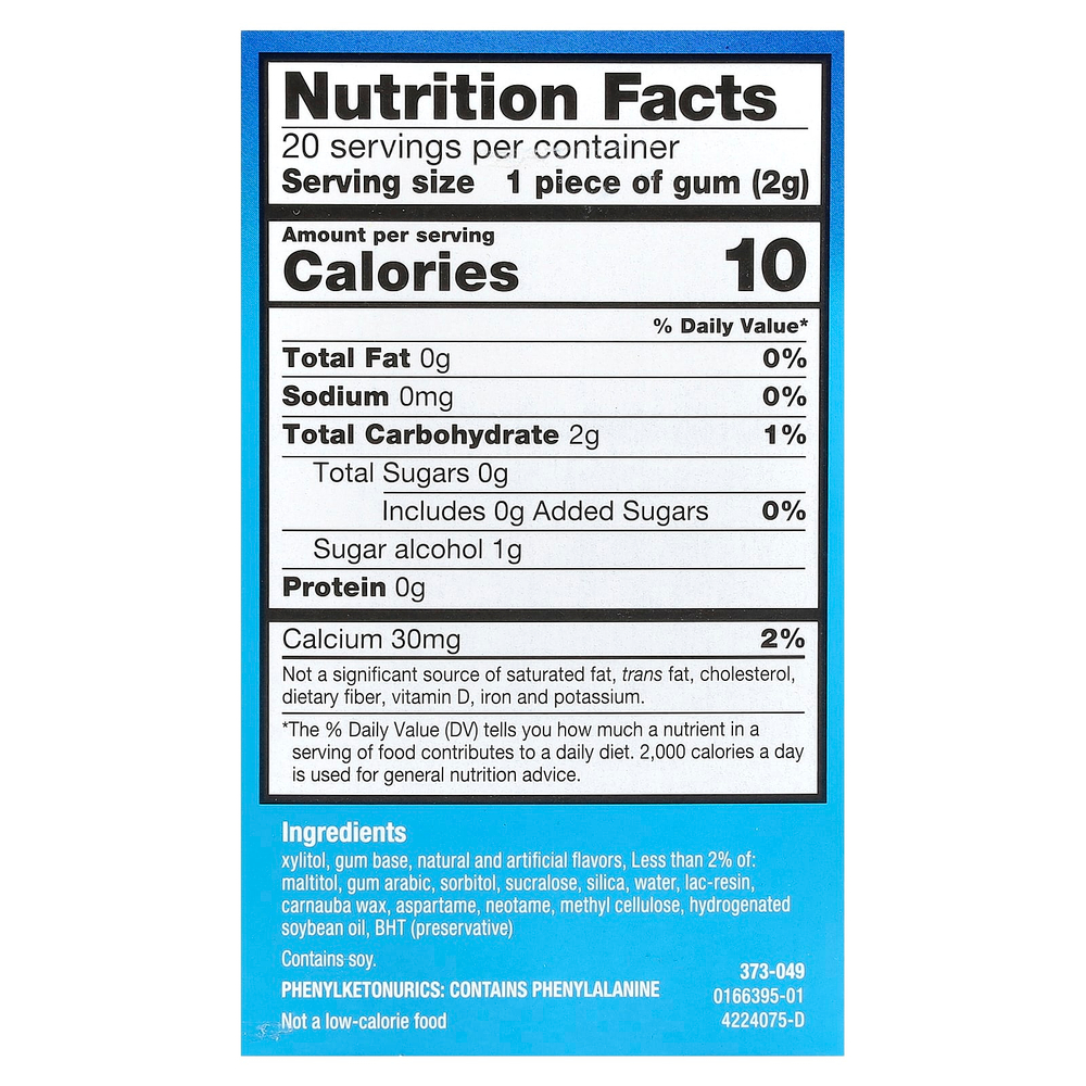 ACT, увлажняющая жевательная резинка против сухости во рту с ксилитолом, без сахара, успокаивающая мята, 20 шт.