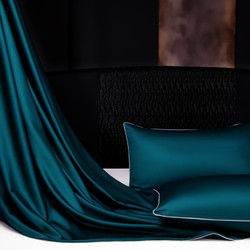 Комплект постельного белья на резинке Однотонный Сатин Премиум «Бирюзовая гармония»