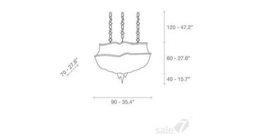Люстра Terzani  Atlantis  by B. Baylar for Terzani 90 cm nickel 2 tiers
