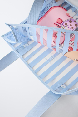 ZARA СУМКА-ШОПЕР CAPIBARA CAPYFUN ©, СИНИЙ