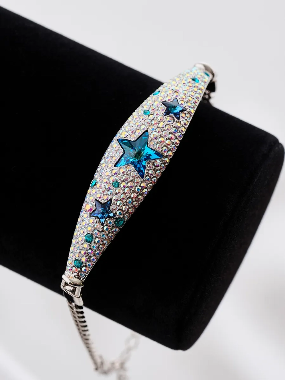 Браслет Звездное небо с синими кристаллами Swarovski