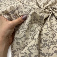 Микрофибра кремовый принт с блеском, Австрия