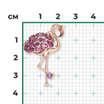 Брошь «Фламинго» из красного золота c гранатами, аметистом и эмалью Артикул: 04-0227-00-257-1110-57