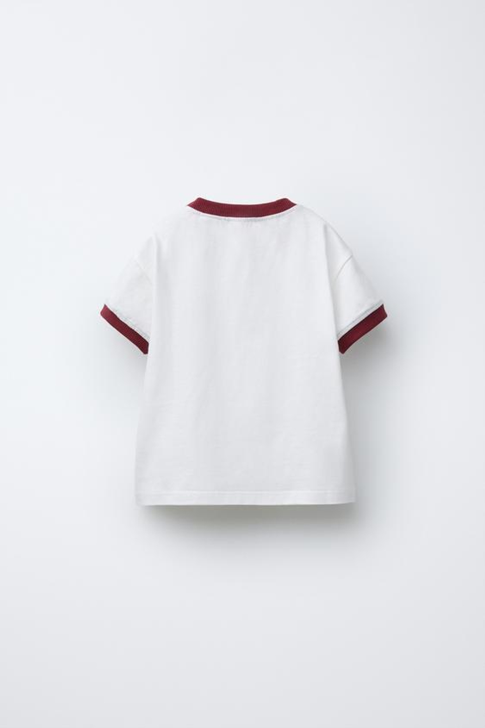 ZARA ФУТБОЛКА С НАДПИСЬЮ, ГРАНАТОВЫЙ