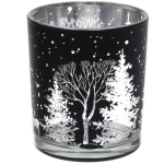 Подсвечник «Зимнее сияние» 8,5*10 см, Черный