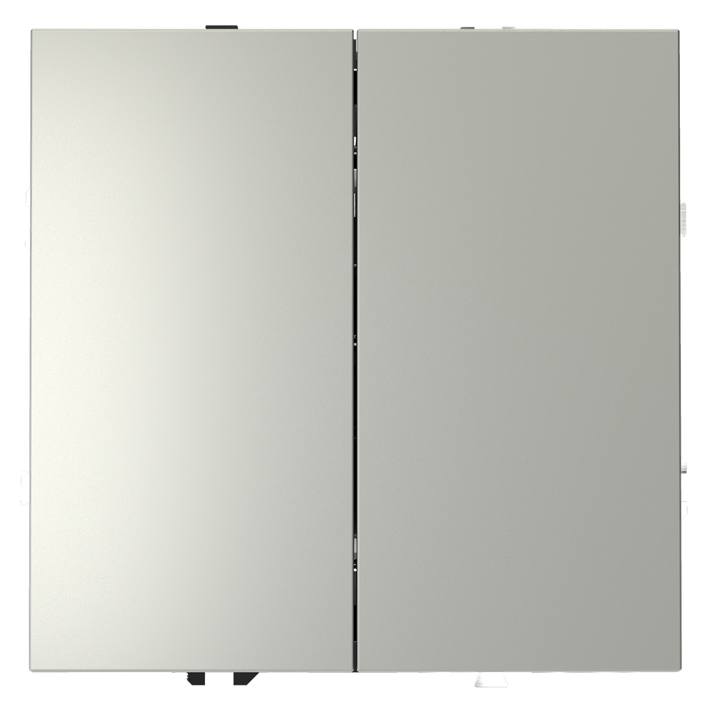 Перекрестный переключатель встраиваемый VOLTUM S70 двухклавишный 10А, (сталь)