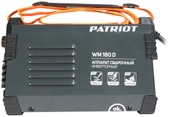 Аппарат сварочный инверторный PATRIOT WM 180 D /ММА /180 А /7,8 кВт /ПВ 70% /работа от 140 В
