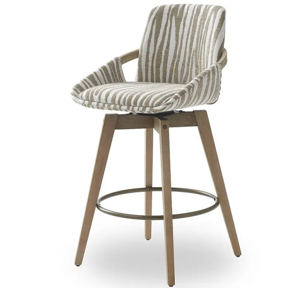 Крутящийся полубарный стул Veneto бежевый