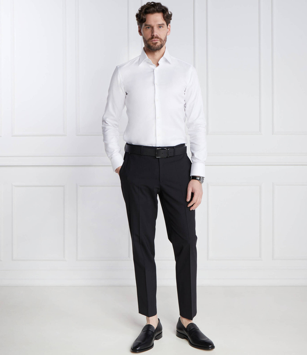 Рубашка Boss x Porsche H-HANK-kent-C1_PS BOSS BLACK - белый(50509155)