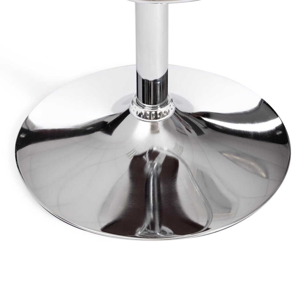 Барный стул VIMTA (mod.4021S) металл/дерево/экокожа, 60х51х91,5-112,5 см, высота сиденья 61,5-82,5 см, белый/натуральный/хром