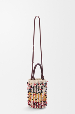 Loewe x Albers Сумка-корзинка плетеная из кожи, разноцветный