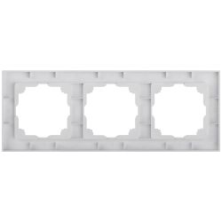 Рамка для розеток и выключателей Intro Accent 6-503-01 на 3 поста, СУ, белый