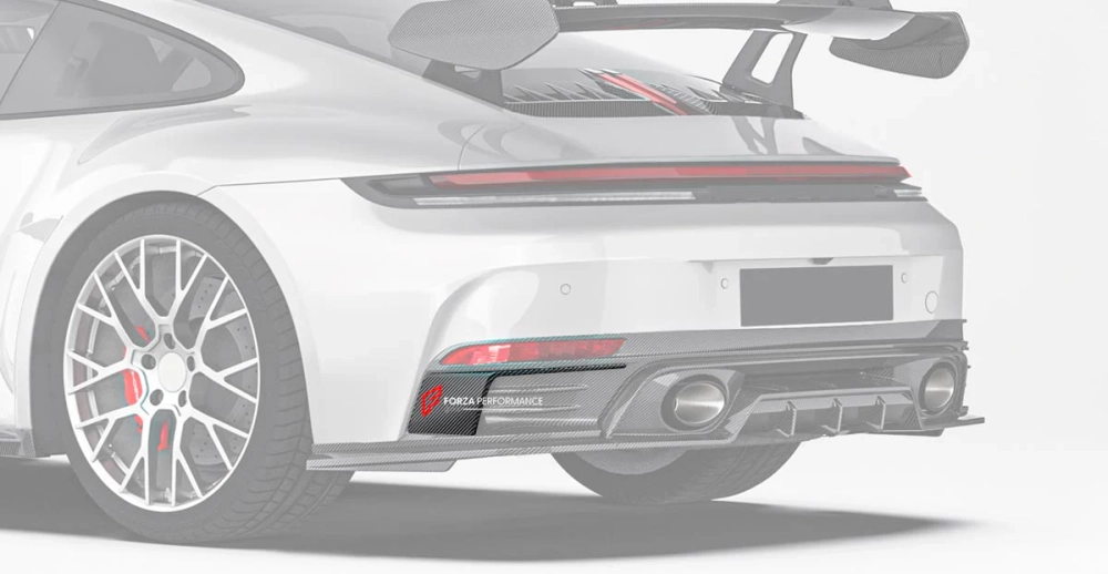 Карбоновые канарды заднего бампера для PORSCHE 911 992.2 CARRERA 2025+