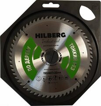 Диск пильный Hilberg Industrial Дерево тонкий рез 190*30*60Т HWT192