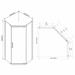 Душевой уголок Vincea Stresa VSP-1S100CLGM 100x100 стекло прозрачное/профиль вороненая сталь