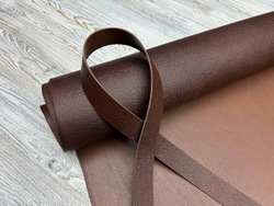 Ременная кожа Grain Dark Cognac (2,8+ мм), цв. Коричневый