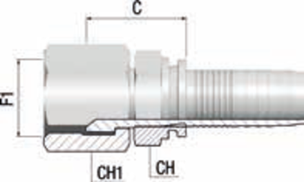 Фитинг DN 08 JIC (Г) 1/2 ALFAGOMMA