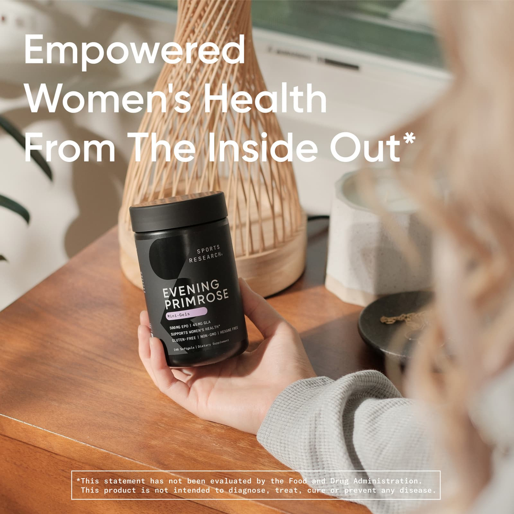 Sports Research, примула вечерняя, 1300 мг, 120 мягких таблеток