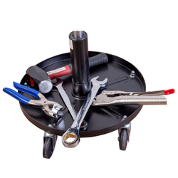 WDK-86020  Табурет ремонтный круглый. Микролифт с ходом 120 мм, инструментальная полка, колесики