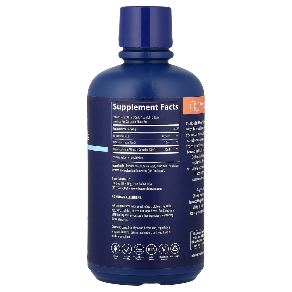 Trace, коллоидные минералы, без добавок, 887 мл (30 жидк. унций)
