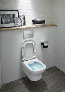 Унитаз c инсталляцией Jacob Delafon Vox, сиденье тонкое микролифт, клавиша хром E21746RU-00